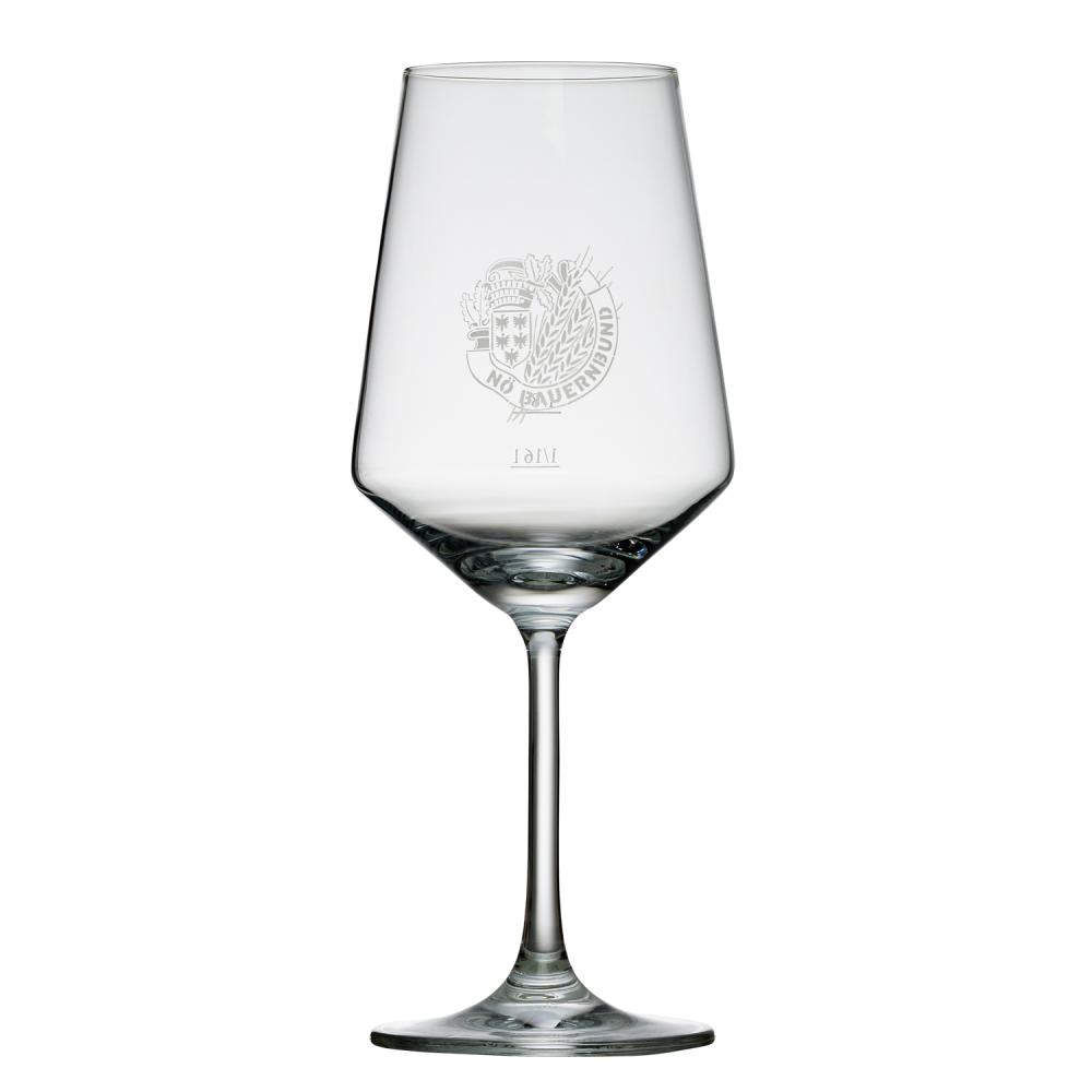 Glas mit Logo