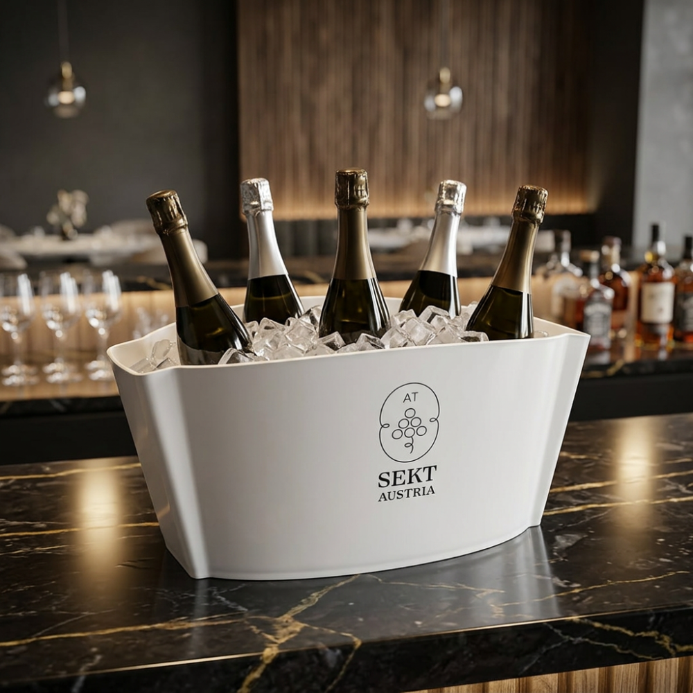 Sektkühler "Sekt Austria" + 12 Sekt Austria Gläser